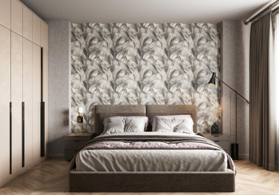 HC72172-42 Обои флизелиновые Aura мотив серый  1,06х10,05м1