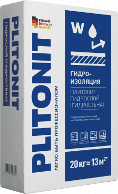 Гидроизоляция Плитонит ГидроСлой ГидроСтена 20кг1