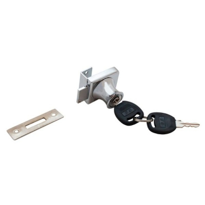 002289 Замок-стекло №804 квадратный (хром)