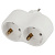 Б0053478 Разветвитель на 2 гнезда, 16А, с заземлением (белый) SPx-2е-W ЭРА