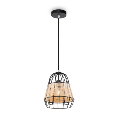 FR5335PL-01B2 Светильник подвесной Freya, черный-бежевый 1хЕ14х60Вт, 4м2