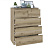 4961469 Комод с 5-ю ящиками Т-5Р, 800х446х1044мм, цвет дуб делано