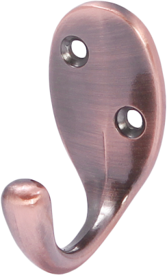 LK0102CU Крючок одинарный, средний, медный