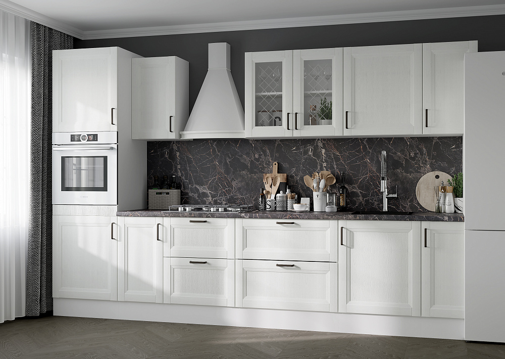 Кухня Винтаж 3,4м в цвете Сосна белая