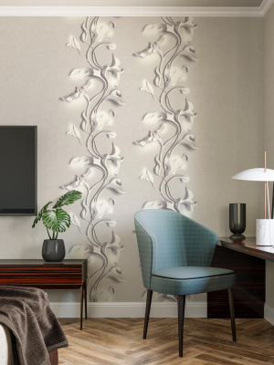 HC72275-14 Обои флизелиновые Barelief мотив серый 1,06х10,05м1